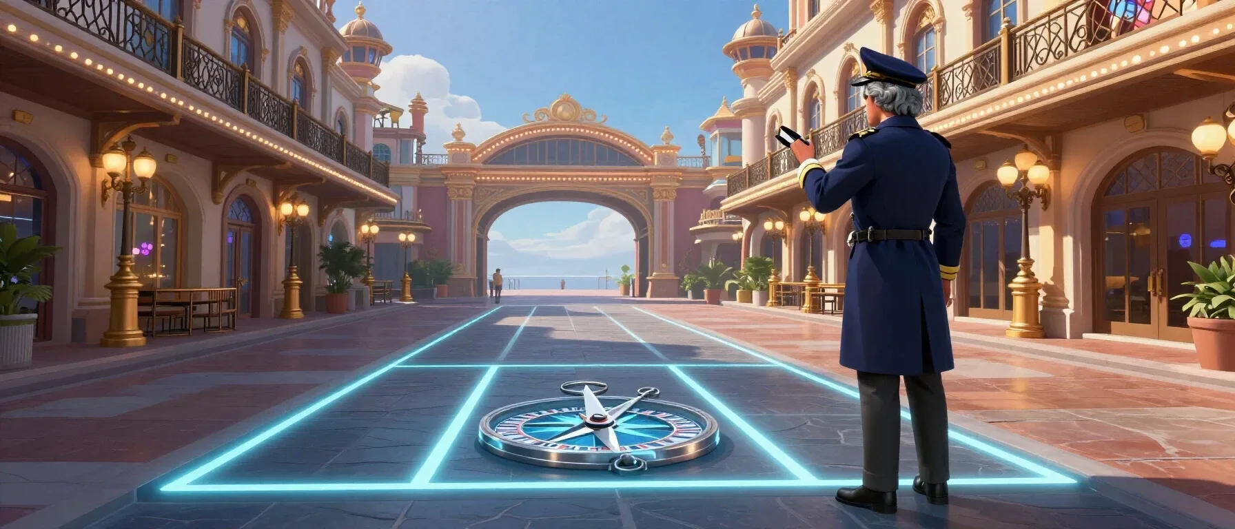 Libra Spins Casino eligibility shown with a compass and secure gateway